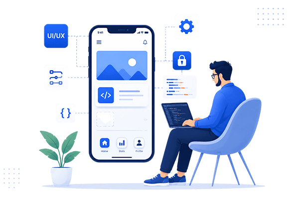 Mobile development illustration